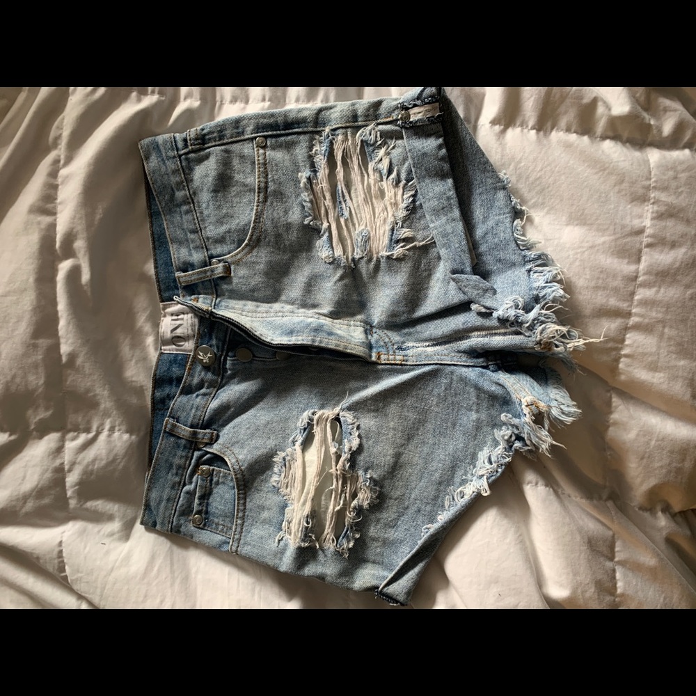 One teaspoon slouched jean shorts